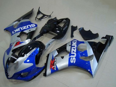 Carénages Moto Suzuki GSXR 1000 2003-2004 - Argent Bleu Noir Brillant Rouge