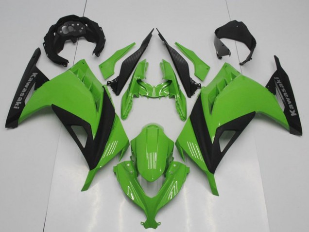 Carénages Moto Kawasaki ZX300R 2013-2018 - Vert Noir Mat OEM Style