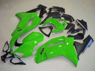 Carénages Moto Kawasaki ZX6R 2007-2008 - Vert Noir Mat