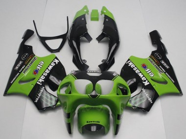 Carénages Moto Kawasaki ZX7R 1996-2003 - Vert Noir Brillant Monstre Elf