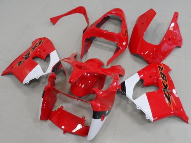 Carénages Moto Kawasaki ZX9R 2000-2001 - Rouge Blanc