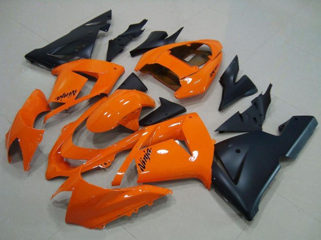 Carénages Moto Kawasaki ZX10R 2004-2005 - Orange Noir Mat