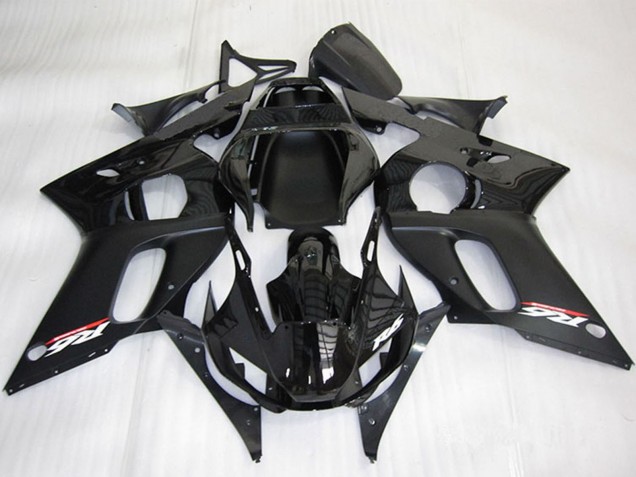 Carénage Moto Yamaha YZF R6 1998-2002 - Noir Brillant Noir Mat