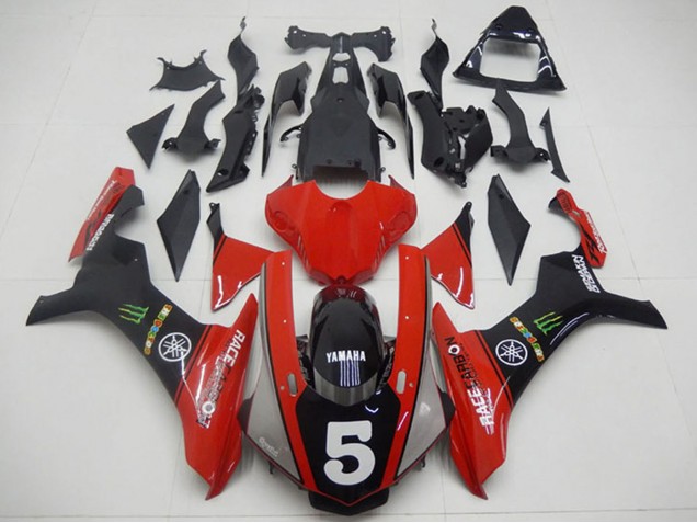 Carénages Moto Yamaha YZF R1 2015-2019 - Rouge Noir Vert Monstre 5