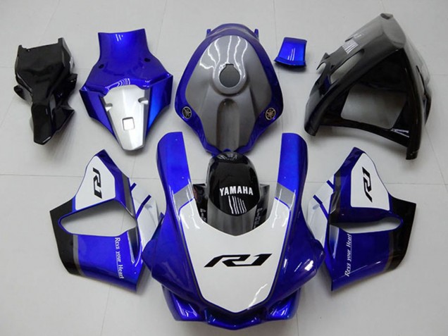 Carénages Moto Yamaha YZF R1 2015-2019 - Blanc Bleu Noir Brillant