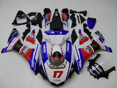 Carénages Moto Yamaha YZF R1 2015-2019 - Blanc Bleu Rouge Noir Vert Monstre