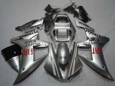 Carénages Moto Yamaha YZF R1 2002-2003 - Argent Rouge Fiat