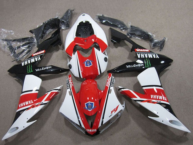 Carénages Moto Yamaha YZF R1 2004-2006 - Blanc Rouge Noir Vert Motul Monstre