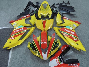 Carénages Moto Yamaha YZF R1 2007-2008 - Jaune Rouge Noir Blanc Cygne