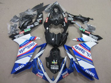 Carénages Moto Yamaha YZF R1 2007-2008 - Blanc Bleu Noir Volvo Fimer Sterilgarda