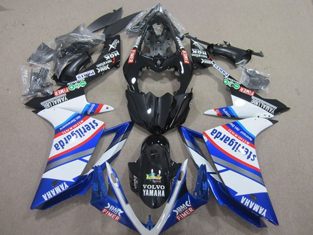 Carénages Moto Yamaha YZF R1 2007-2008 - Blanc Bleu Noir Volvo Fimer Sterilgarda