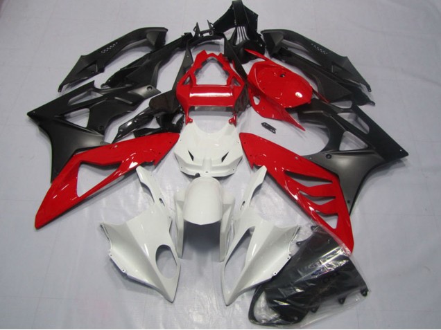 Carénages ABS BMW S1000RR 2009-2014 - Blanc Rouge Noir Mat