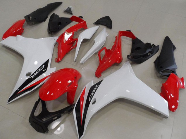Carénages Moto Honda CBR600F 2011-2013 - Blanc Rouge Noir Brillant