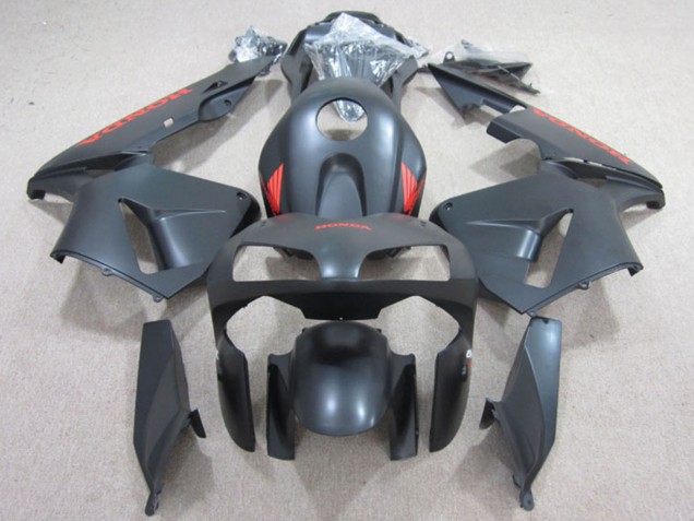 Carénages Moto Honda CBR600RR 2003-2004 - Noir Mat Rouge