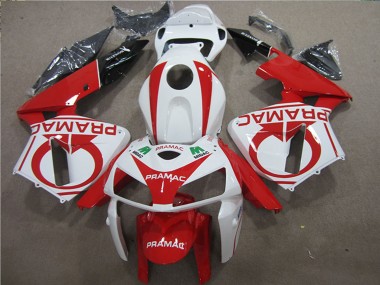Carénages Moto Honda CBR600RR 2005-2006 - Blanc Rouge Noir Pramac