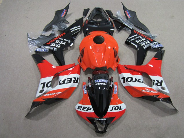 Kits Carénages Moto Honda CBR600RR 2007-2008 - Orange Blanc Rouge Noir Brillant Repsol