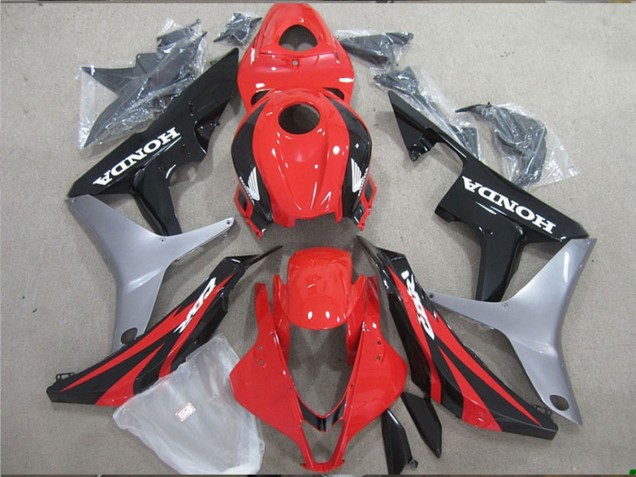 Carénage Moto Honda CBR600RR 2007-2008 - Argent Rouge Noir Brillant
