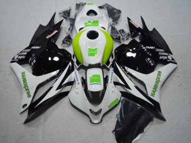 Carénage Moto Honda CBR600RR 2009-2012 - Blanc Vert Noir Brillant Hannspree