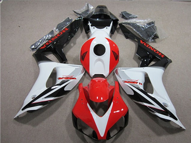 Carénages Moto Honda CBR1000RR 2006-2007 - Blanc Rouge Noir Brillant Fireblade