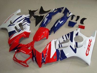 Carénages Moto Honda CBR600 F3 1995-1996 - Blanc Rouge Bleu
