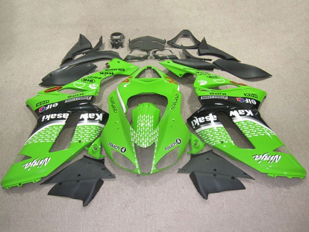 Carénages Moto Kawasaki ZX6R 2007-2008 - Vert Touch4 4