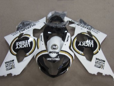 Carénages Moto Suzuki GSXR 600 2004-2005 - Blanc Noir Lucky Strike Motul