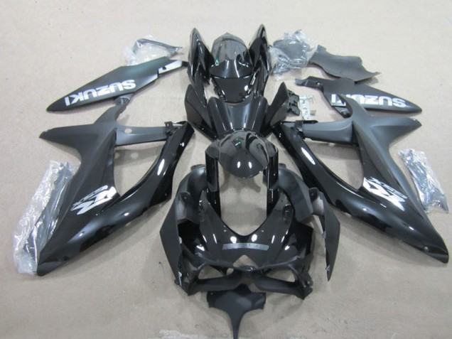 Carénages Moto Suzuki GSXR 600 2008-2010 - Noir Brillant Blanc