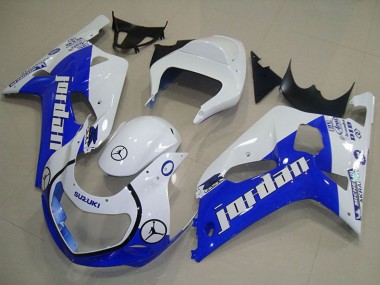Carénages Moto Suzuki GSXR 750 2001-2003 - Blanc Bleu Jordan