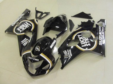 Carénages Moto Suzuki GSXR 750 2004-2005 - Noir Brillant Blanc Lucky Strike Motul