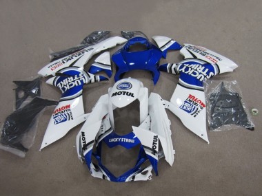 Carénages Moto Suzuki GSXR 750 2011-2024 - Blanc Lucky Strike Motul