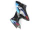 Carénages Moto BMW S1000RR 2015-2016 - Bleu Rouge Fibre de Carbone