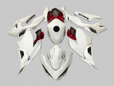 Carénages Moto Kawasaki EX400 2018-2024 - Blanc Rouge Noir