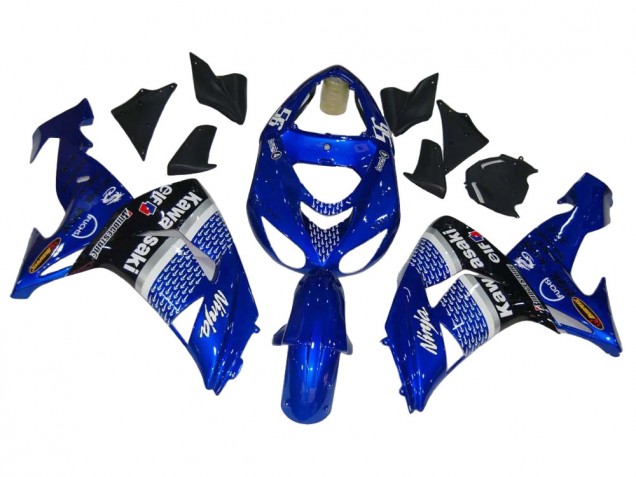 Carénages Moto Kawasaki ZX10R 2006-2007 - Bleu Blanc Noir Elf